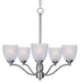 Stefan Five Light Chandelier in Satin Nickel