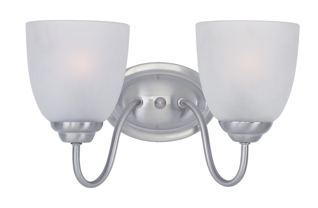 Stefan Two Light Bath Vanity in Satin Nickel