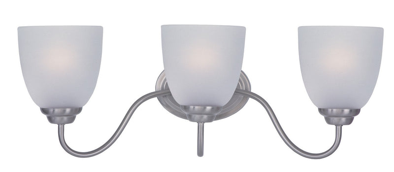 Stefan Three Light Bath Vanity in Satin Nickel