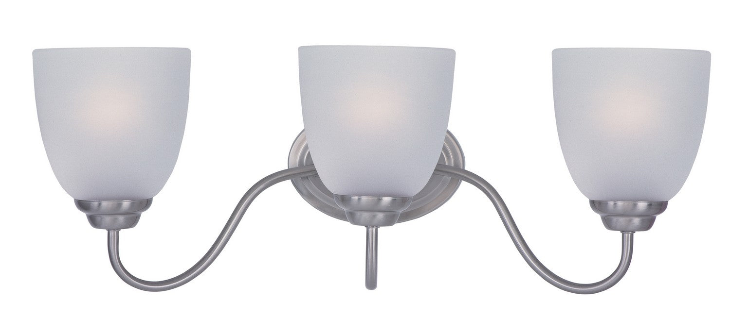 Stefan Three Light Bath Vanity in Satin Nickel