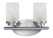 Corona Two Light Bath Vanity in Satin Nickel