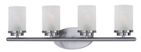 Corona Four Light Bath Vanity in Satin Nickel