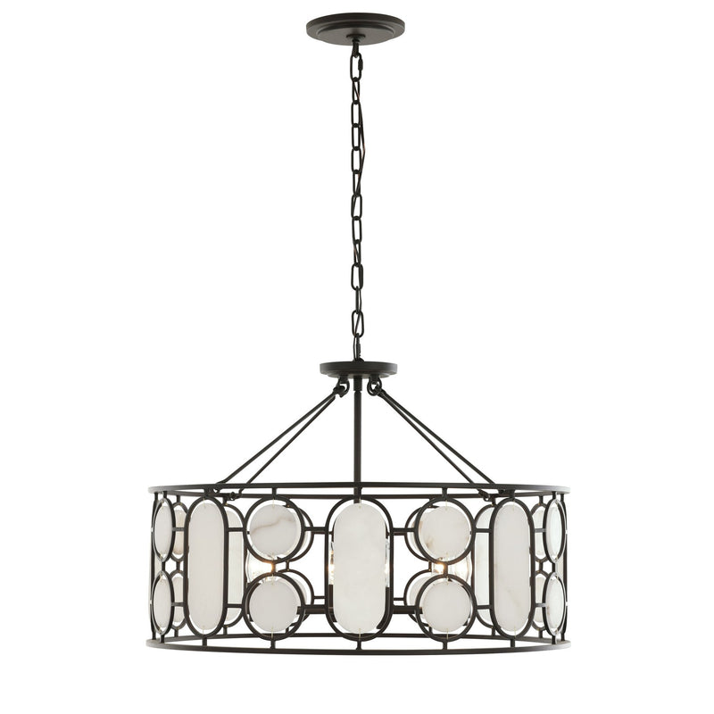 Oval Office 6-Light 27" Pendant in Ironclad
