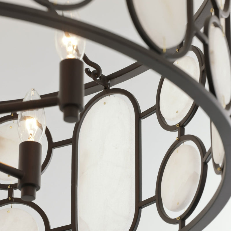 Oval Office 6-Light 27" Pendant in Ironclad