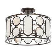 Oval Office 4-Light 20" Semi-Flush Mount in Ironclad
