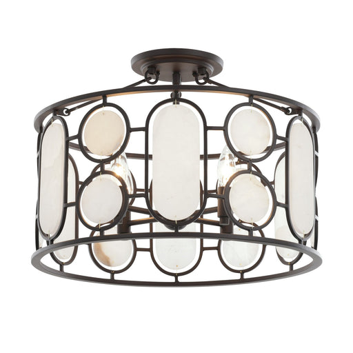 Oval Office 4-Light 20" Semi-Flush Mount in Ironclad