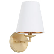 Karnes 1 Light Wall Sconce in Aged Brass
