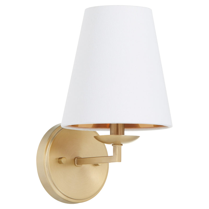 Karnes 1 Light Wall Sconce in Aged Brass