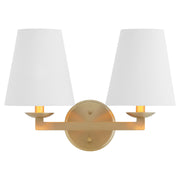 Karnes 2 Light Wall Sconce in Aged Brass