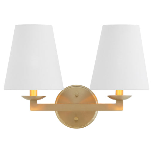 Karnes 2 Light Wall Sconce in Aged Brass