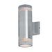 Lightray Two Light Outdoor Wall Lantern in Brushed Aluminum