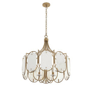 Panelist 5-Light 26" Pendant in Brass Kisser