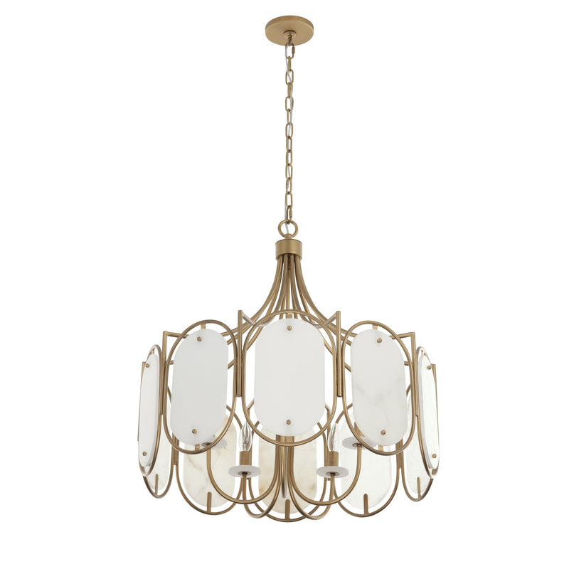 Panelist 5-Light 26" Pendant in Brass Kisser