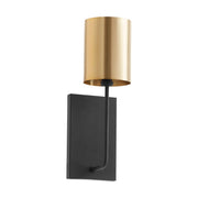 Harmony 1 Light Wall Sconce in Textured Black / Aged Brass