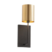 Harmony 1 Light Wall Sconce in Textured Black / Aged Brass