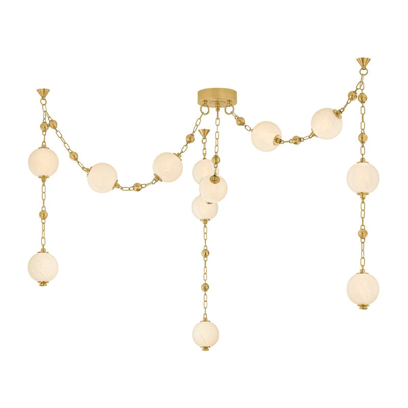 Corda 12-Light Chandelier in Vintage Brass