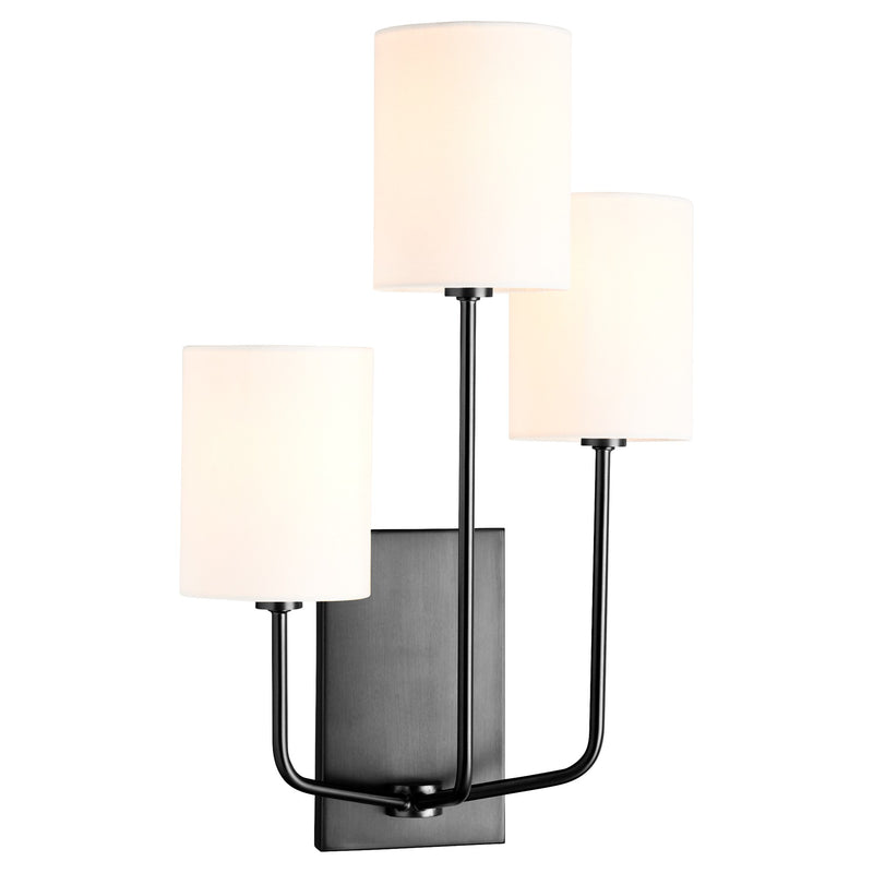 Harmony 3 Light Wall Sconce in Matte Black