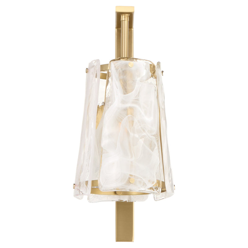 Prestige 1 Light Wall Sconce in Aged Brass