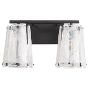 Prestige 2 Light Vanity Light in Matte Black