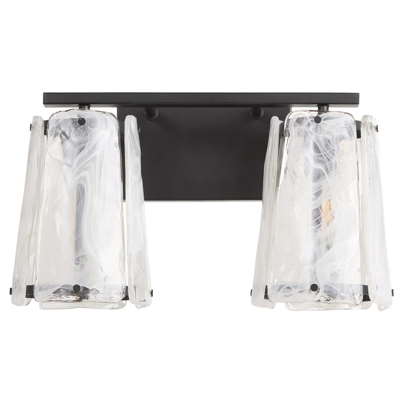 Prestige 2 Light Vanity Light in Matte Black
