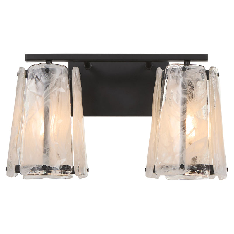 Prestige 2 Light Vanity Light in Matte Black
