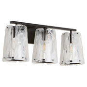Prestige 3 Light Vanity Light in Matte Black
