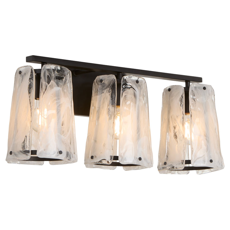 Prestige 3 Light Vanity Light in Matte Black