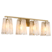 Prestige 4 Light Vanity Light in Aged Brass
