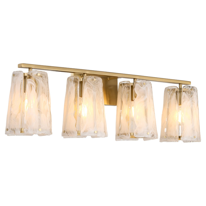 Prestige 4 Light Vanity Light in Aged Brass