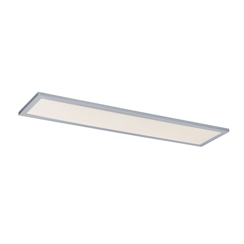 Sky 1' x 4' 5CCT LED Flush Mount in Brushed Aluminum