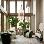 Aurora 9-Light 18" Foyer Pendant in Havana Gold