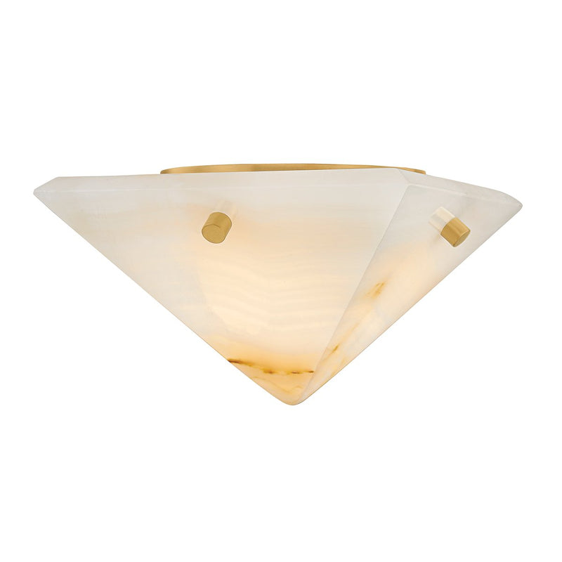 Geo Flush Mount in Vintage Brass