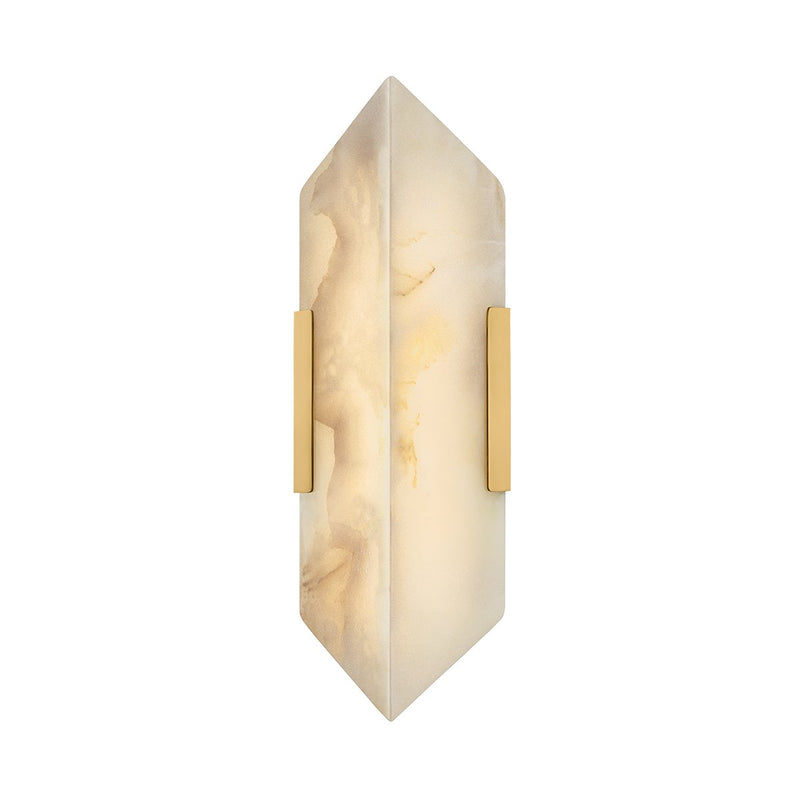 Geo Tall Wall Sconce in Vintage Brass