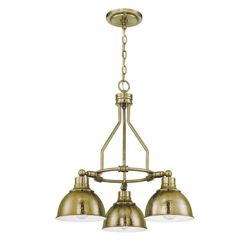 35923-LB- Timarron 3-Light Down Chandelier in Legacy Brass by Craftmade