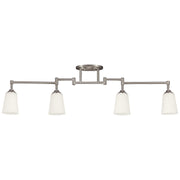 Track Lighting 4-Light Linear Semi-Flush Mount in Brushed Nickel