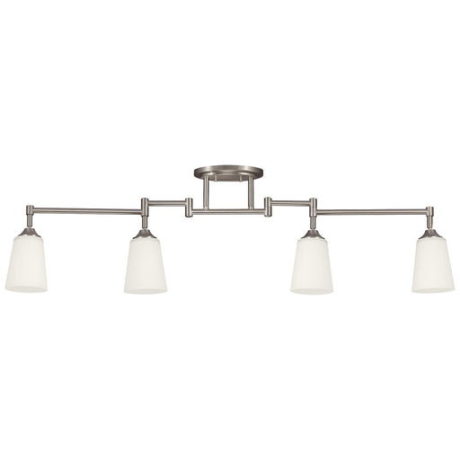 Track Lighting 4-Light Linear Semi-Flush Mount in Brushed Nickel