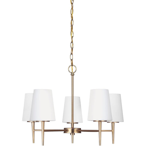 Driscoll 5-Light Chandelier in Satin Brass