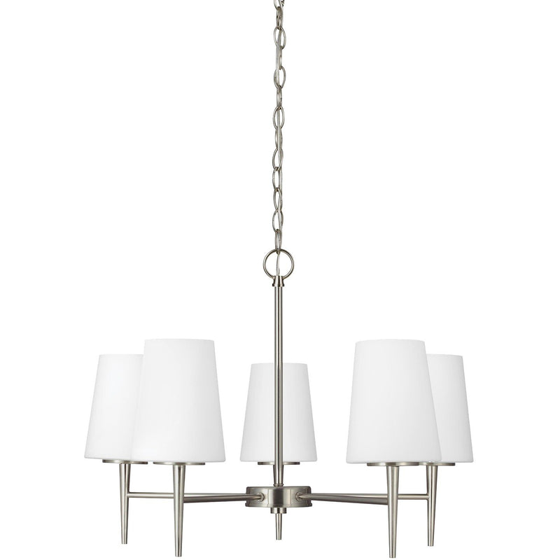 Driscoll 5-Light Chandelier in Brushed Nickel