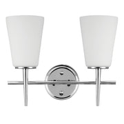 Driscoll 2-Light Bath Vanity Light in Chrome