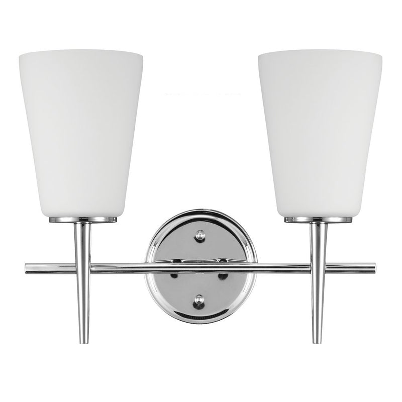 Driscoll 2-Light Bath Vanity Light in Chrome