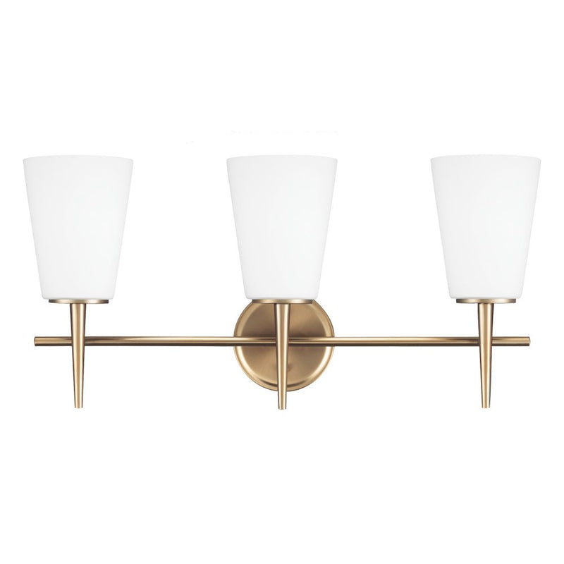 Driscoll 3-Light Bath Vanity Light in Satin Brass