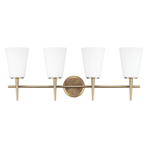 Driscoll Four Light Wall / Bath in Satin Brass