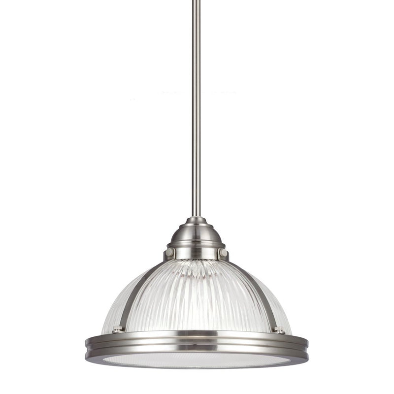 Pratt Street Prismatic Mini Pendant in Brushed Nickel