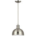 Pratt Street Metal One Light Pendant in Brushed Nickel