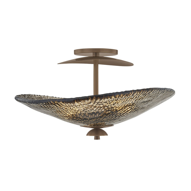 Alba 3-Light Semi-Flush Mount in Old World Brass