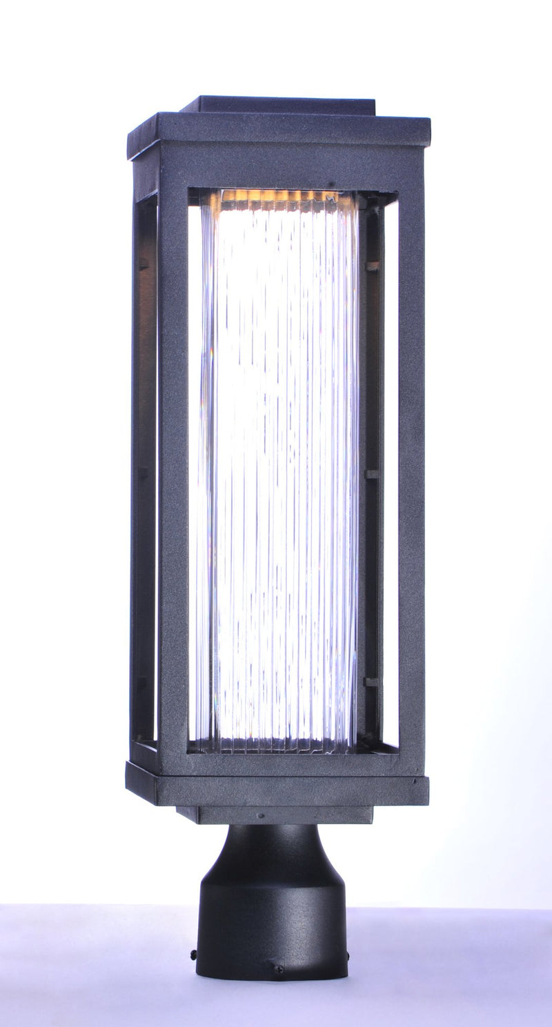 Salon LED Outdoor Post Light in Black