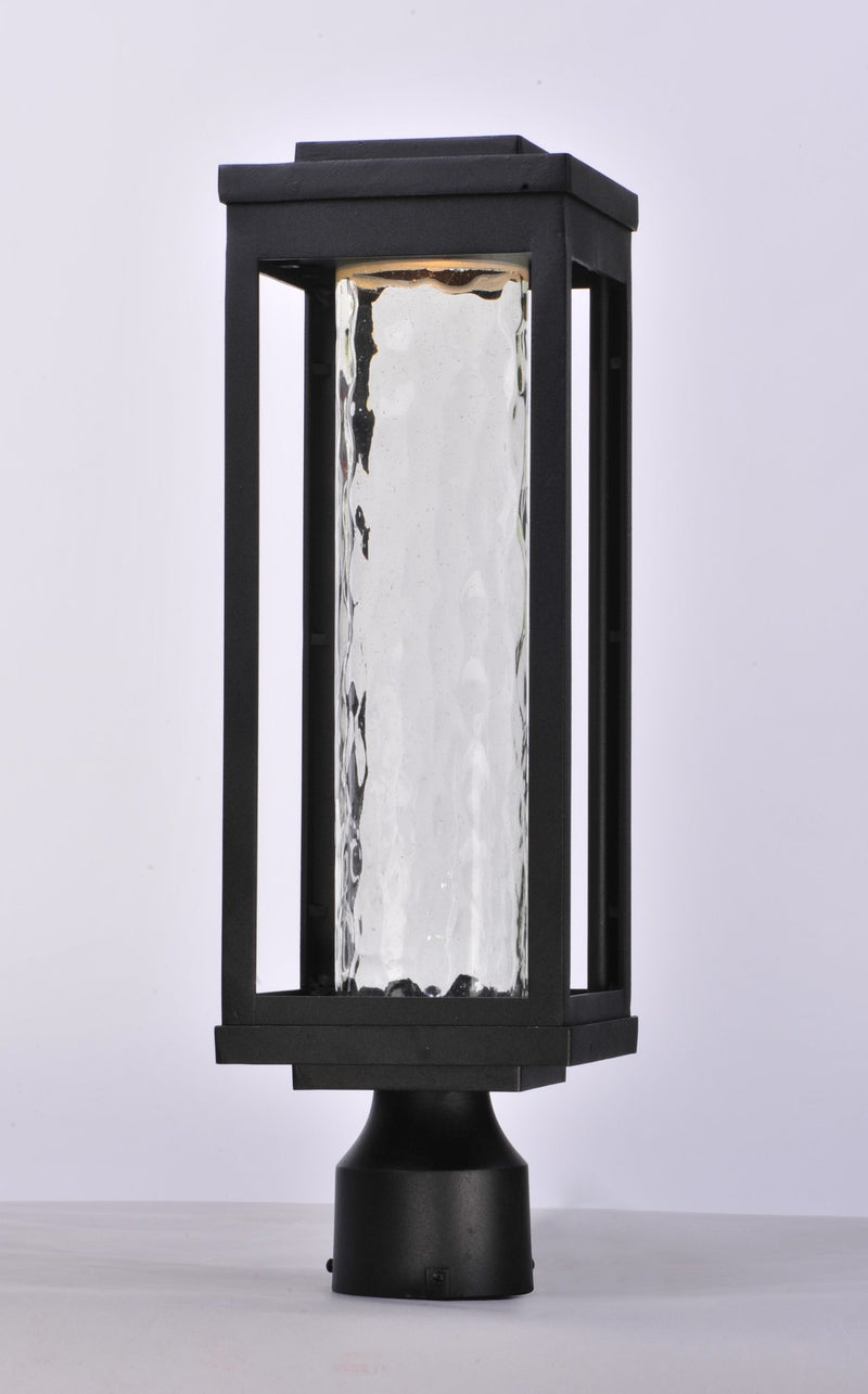 Salon LED Outdoor Post Light in Black