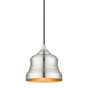 Endicott Mini Bell Pendant in Brushed Nickel