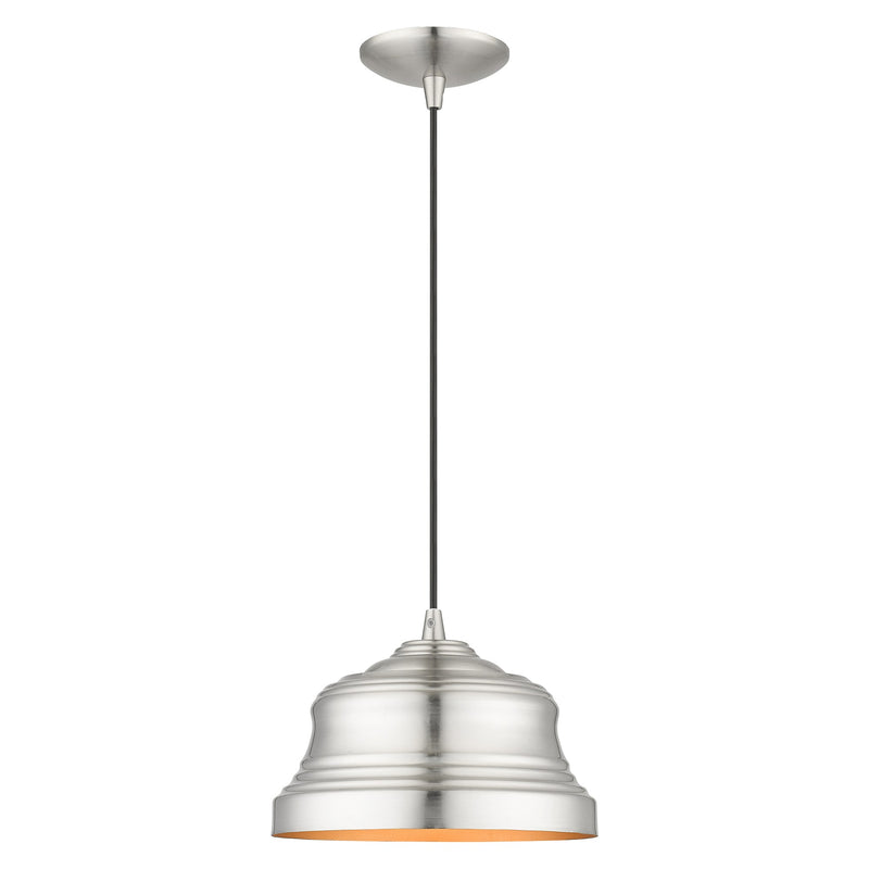 Endicott Bell Pendant in Brushed Nickel