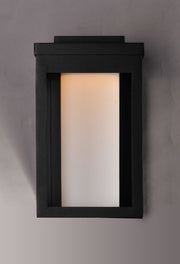 Salon 10" LED Outdoor Wall Sconce in Black